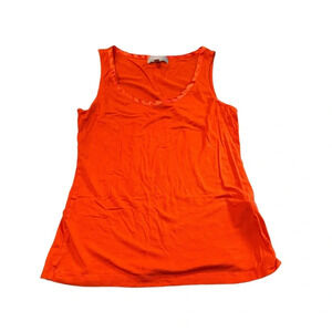 EUC banana republic tank in reddish orange small cotton soft